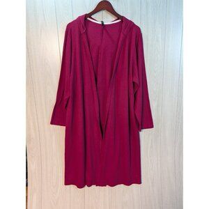 Torrid Sleep Thermal Knit Waffle Burgundy Longline Sweater Size 3/4 Hood